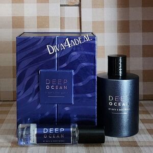 Bath & Body Works DEEP OCEAN Men’s 3.4 FL OZ EDP & .23 FL OZ Mini/Travel EDP
